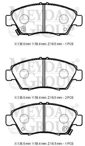 45022-SR3-V00 - HONDA CIVIC- SD- 02/04; ÖN FREN BALATASI (DİSK) (136,5X51,5X16,5) (DAIWA)