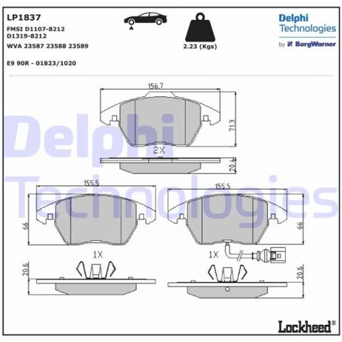 ÖN BALATA FİŞLİ CADDY III 04 GOLF IV V VI 97 JETTA PASSAT 05 POLO 09 OCTAVIA 04