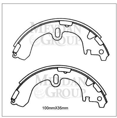 47630-20190 - TOYOTA CORONA- AT171- 89/92; ARKA FREN PABUCU (100X35) (DAIWA)