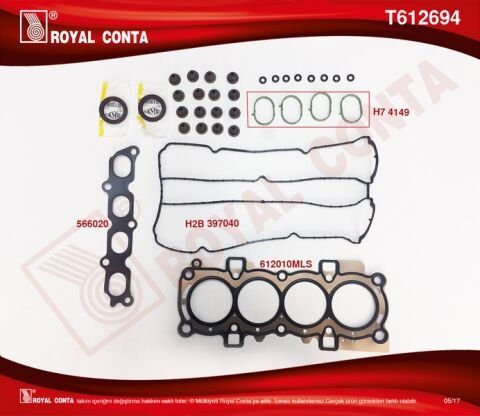 Üst Takım Conta Skt Keçeli S Lastikli Skc .Fıesta Vı 1.4 16V 97Hp 10/08