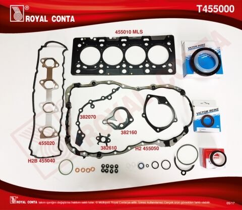 Motor Takım Conta Reınz Keçe Subap Las Mgn Iı-Clıo Iıı-Fluence-Scenıc Iı-Iıı 1.5 Dci 05 K9K