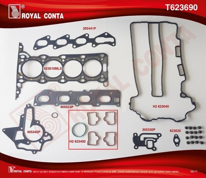 Üst Takım Conta Subap Lastikli Corsa C-D - Astra G-H - Merıva-Zafıra-Vectra 1.2-1.4 16V Z12Xe-Xep-