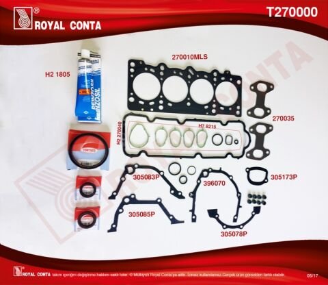 Takım Conta Skc Li Subap Lastikli Palıo 1.2 8V Ym 60-65 Hp