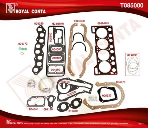 Motor Takım Conta Skt Keçeli Subp.Last R9 Broadway-R19 1.4 Karbüratörlü