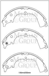 04495-26180 - TOYOTA HIACE- MİNİBÜS- 89/97; ARKA FREN PABUCU (135X55) (DAIWA)