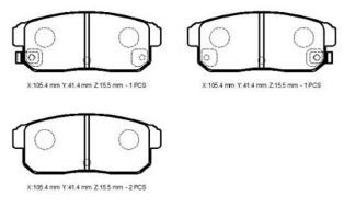 44060-6Z326 - NISSAN PRIMERA- P11- 00/02; ARKA FREN BALATASI (DİSK) (105,4X42,9X15,5) (DAIWA)