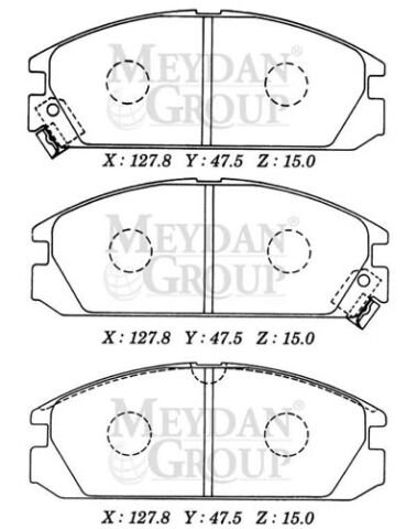 45022-SE0-911 - HONDA INTEGRA- 90/91; ÖN FREN BALATASI SEGMANLI (DİSK) (127,8X47,5X15) (DAIWA)