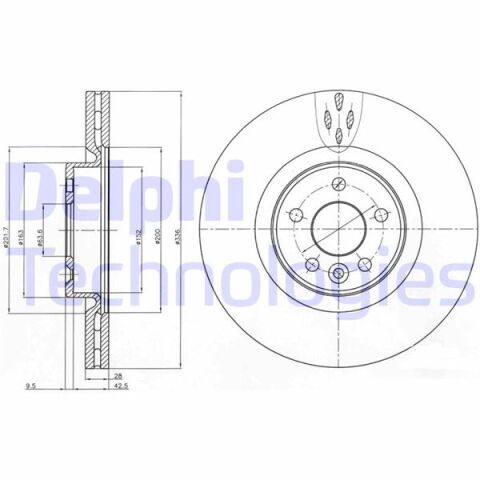 ON FREN DISK AYNASI HAVALI VOLVO S60 II 10 15 S80 II 06 V60 I 11 15 V70 III 07 15 XC70 II 09 15 336cm CAP