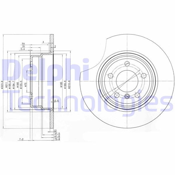 FREN DISKI ARKA BMW X5 E53 00 06