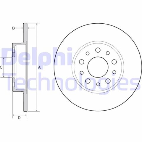 FREN DİSKİ ARKA FIAT 500 L 12 EGEA 15 1.0 1.3 MTJ 1.4 1.6 MTJ 15 251x41x5 DELİK