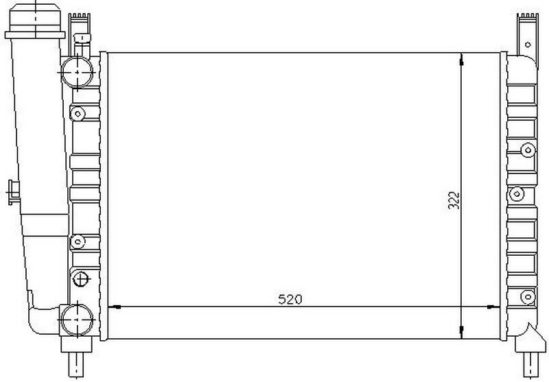 RADYATÖR UNO 70 1.4 ie-1.5 ie MEK 520x322x23