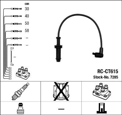 BUJİ KABLOSU RC-CT615 P106 91-96 P306 97-02 PART-BERLINGO 96-05 1.4-1.6