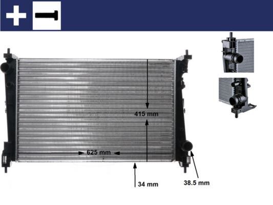 RADYATÖR CORSA D 05 PUNTO 05 BRAVO II 07 1.3 JTD-1.7CDTI MEK AC KLİMASIZ 620x395x27