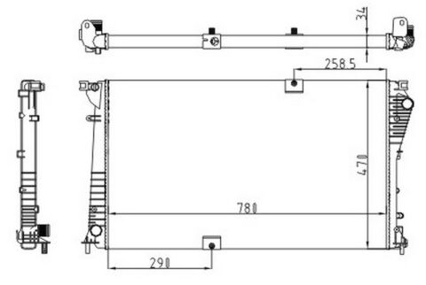 RADYATOR MECHANİCAL MT 780 470 34 TRAFİC II 2.0 DCİ 01 630709-93857125