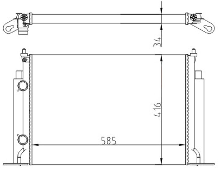 RADYATOR MECHANİCAL MT 585 416 34 STİLO 1.9D 2001 61885A