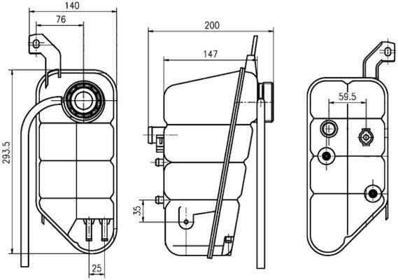 RADYATOR YEDEK SU DEPOSU MERCEDES W220 W463