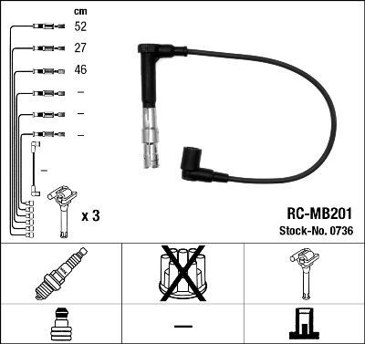 ATESLEME KABLOSU SETI MERCEDES M104 W124 S124 C124 W202 W210 W463 W140 3 LU