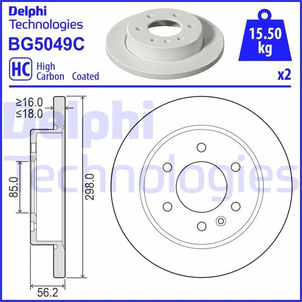 FREN DISKI ARKA MERCEDES SPRINTER B907 B910 18 ELEKTRONIK PARK FRENI