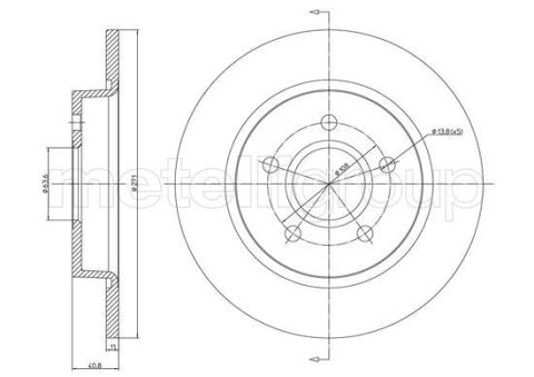 ARKA FREN DISK AYNASI FOCUS III 11 17 271x11x63.5x41x5DL