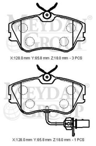 7D0698151B - VOLKSWAGEN TRANSPORTER- T4- 02/03; ÖN FREN BALATASI 1,9/2.4/2,5 (1 KABLOLU)(DİSK)128X65,8X18)BRAMAX)