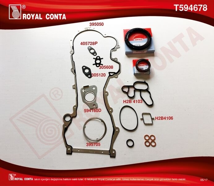 Alt Takım Contası Corteco Keçeli Doblo-Punto-500 1.3Mtj 10 199.A3/A9/B1/B4-223.A9