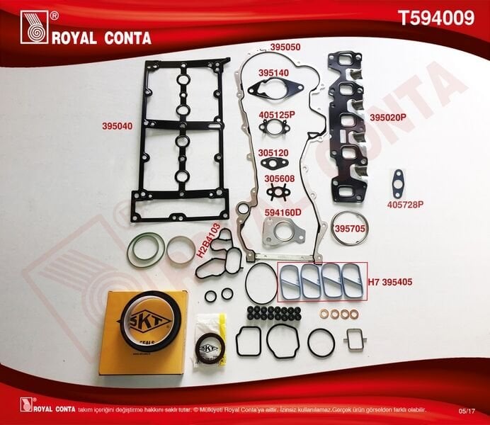 Motor Takım Conta Keçeli S.Lastik-Skc Siz Doblo-Punto-500 1.3Mtj 10 199.A3/A9/B1/B4-223.A9