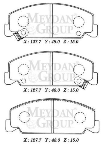 45022-SA6-600 - HONDA CIVIC- SD/HB- 88/91; ÖN FREN BALATASI (DİSK) (127,8X48X15) (DAIWA)