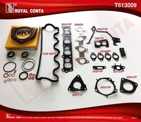 Motor Takım Conta Skt.Keçeli Skc Siz Doblo-Punto 1.9Jtd 182.B9.00/188.A2.00 4081111 Mot.İtibaren