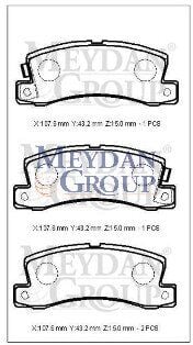 04466-20020 - TOYOTA CAMRY- 93/96; ARKA FREN BALATASI 2,2/3,0 (DİSK) (107,6X35X15) (DAIWA)