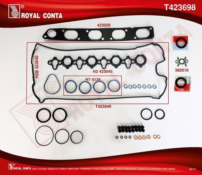 Üst Takım Conta Corteco Keçeli Reınz Sub.Last Skc Siz Master 2.2-2.5 Dcı G9T-G9U