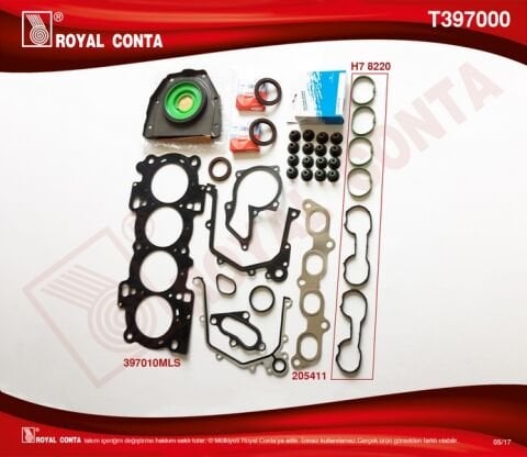 Motor Takım Conta Reinz Keçeli S.Lastikli Sub.Kap.Contasız Fıesta Focus 98 04-Puma 1.6 16V Zetec Se