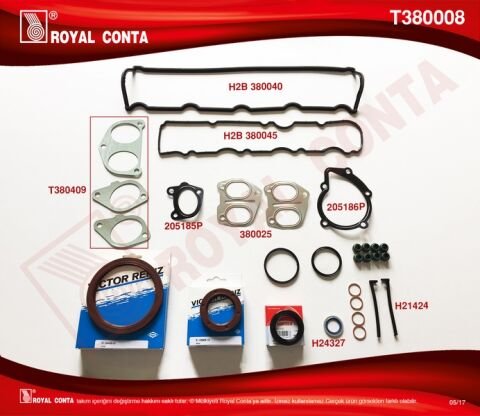 Motor Takım Conta Keçeli Lastikli Partner-Berlıngo-C15-Jumpy-Xsara 1.9 Dw8