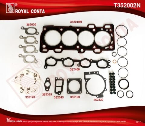 Üst Takım Conta Seti Renault Laguna I 95 01 Safrane Iı 96 01 2.0 16V N7Q Volvo S40 95 98 V40 95 04 1.8 2.0 2.0T Skt Sübap Lastikli