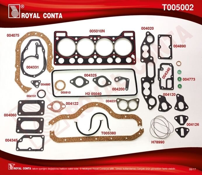 Motor Takım Conta Keçesiz R12 1400