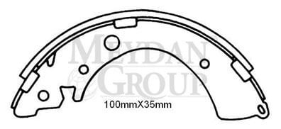 43153-SA5-003 - HONDA CRX- 90/94; ARKA FREN PABUCU (100X35) (DAIWA)